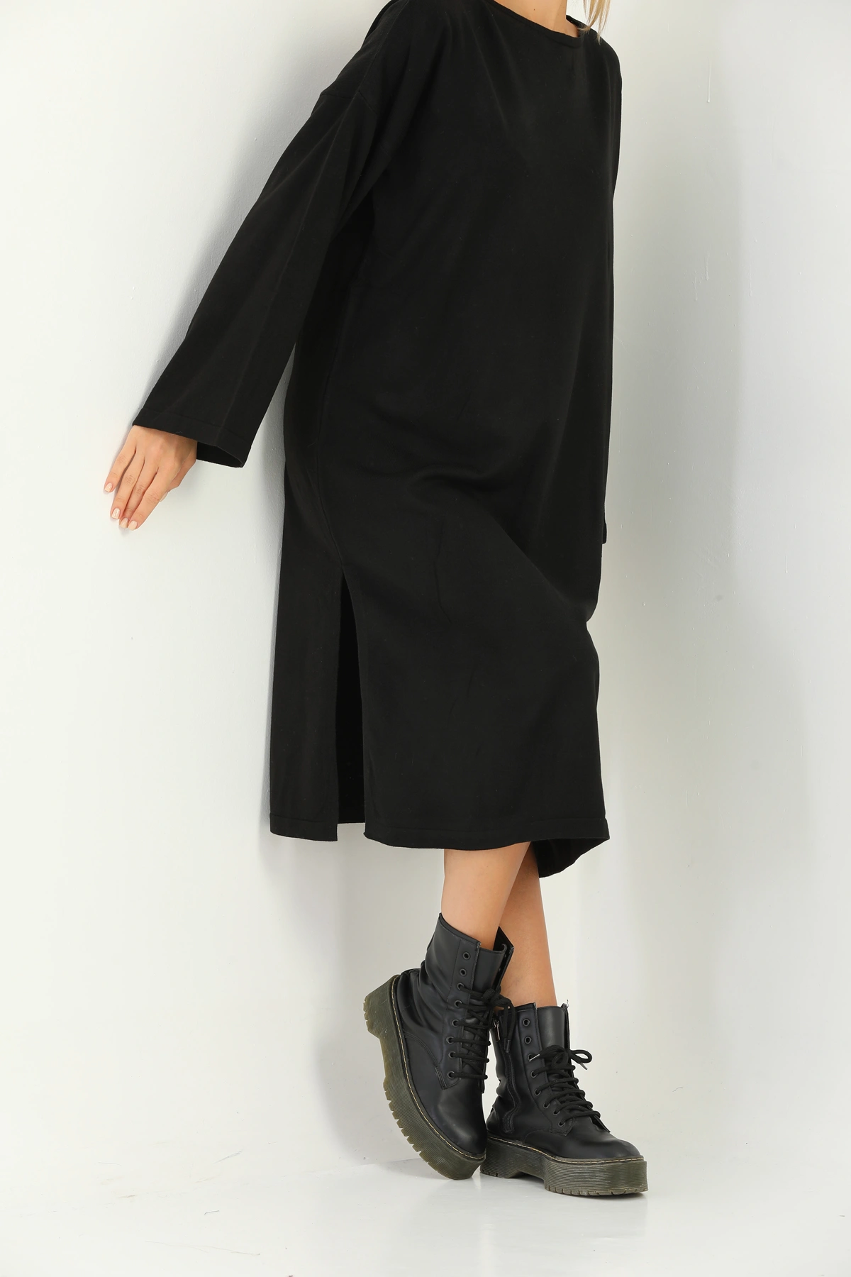 Kadın Oversize Salaş Triko Elbise