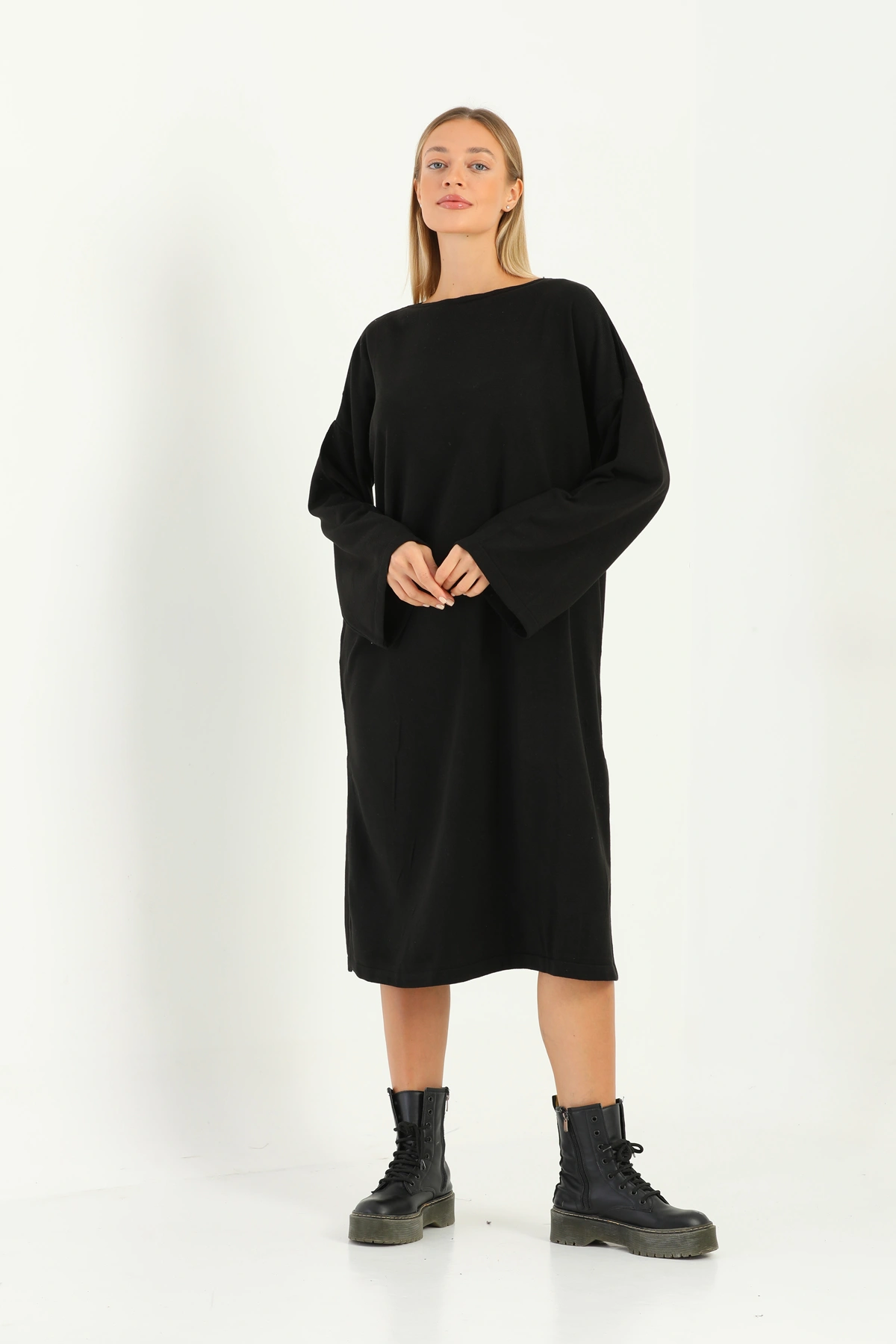 Kadın Oversize Salaş Triko Elbise