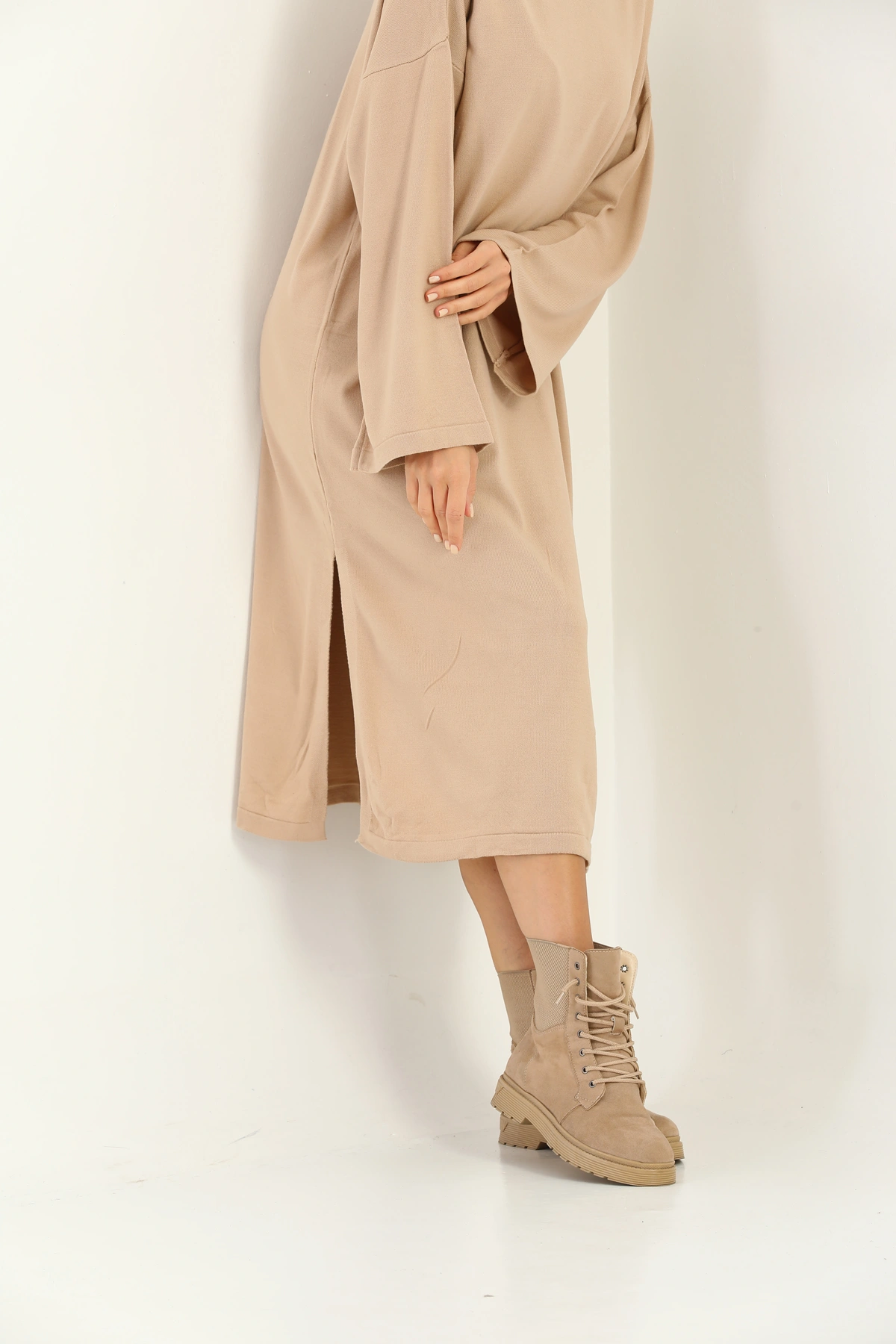 Kadın Oversize Salaş Triko Elbise