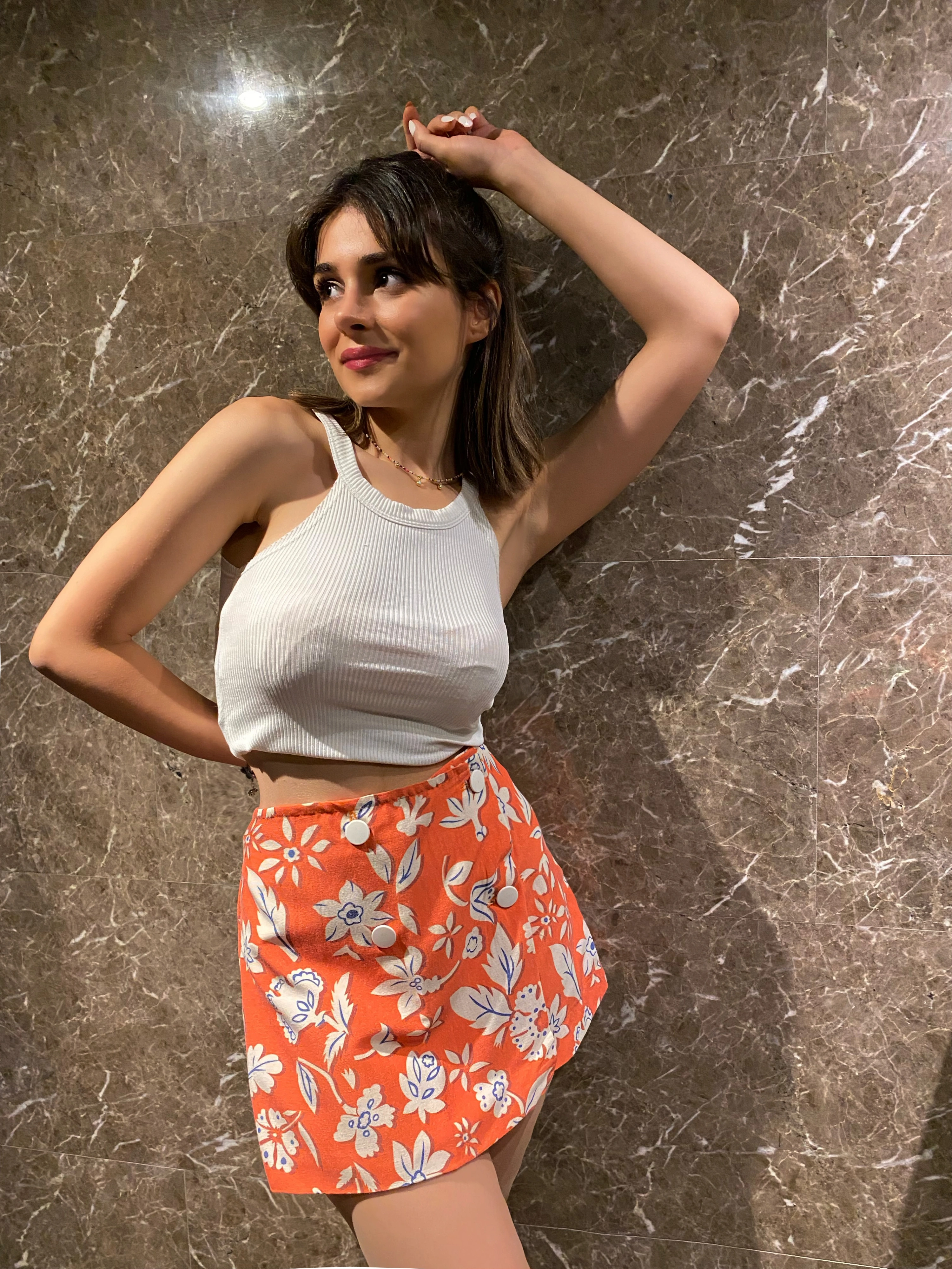 Keten Kumaş Şort Etek