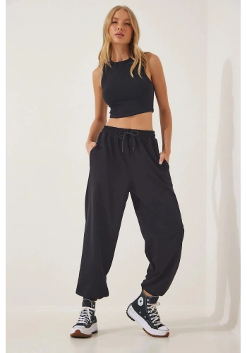 Pullaps Kadın Bol Jogging Eşofman Altı