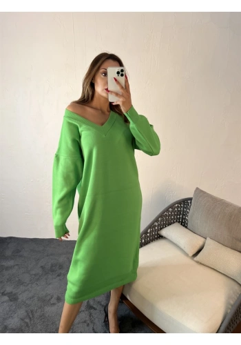 Pullaps Kadın Fame V Yaka Triko Elbise