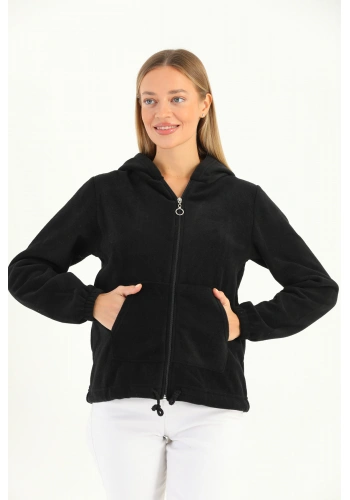 Kadın Fermuarlı Polar Hırka Ceket