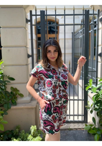 Şortlu çiçekli takım