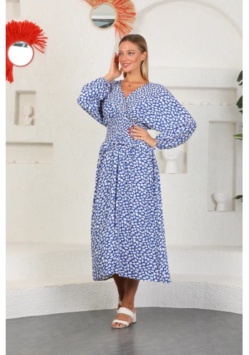 Pullaps çiçekli Uzun kol elbise