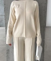 Pullaps Çımalı Triko Takım Krem