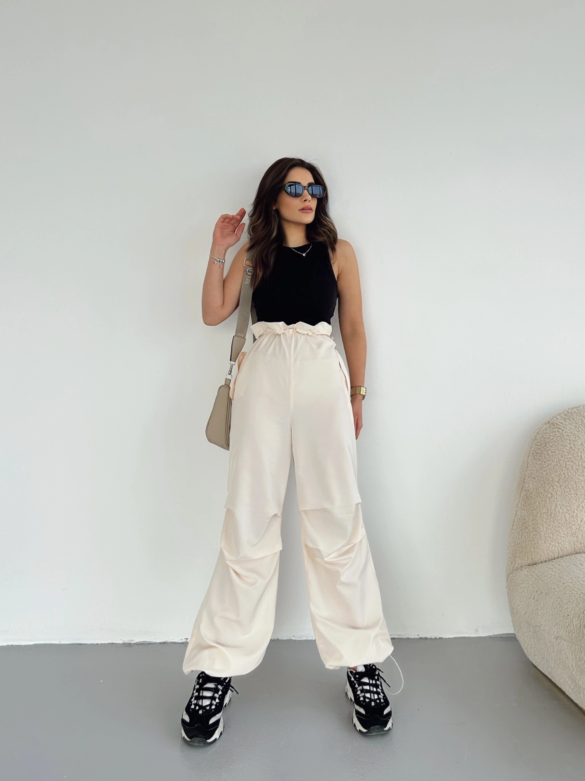 Kadın Paraşüt Kumaş Pantolon