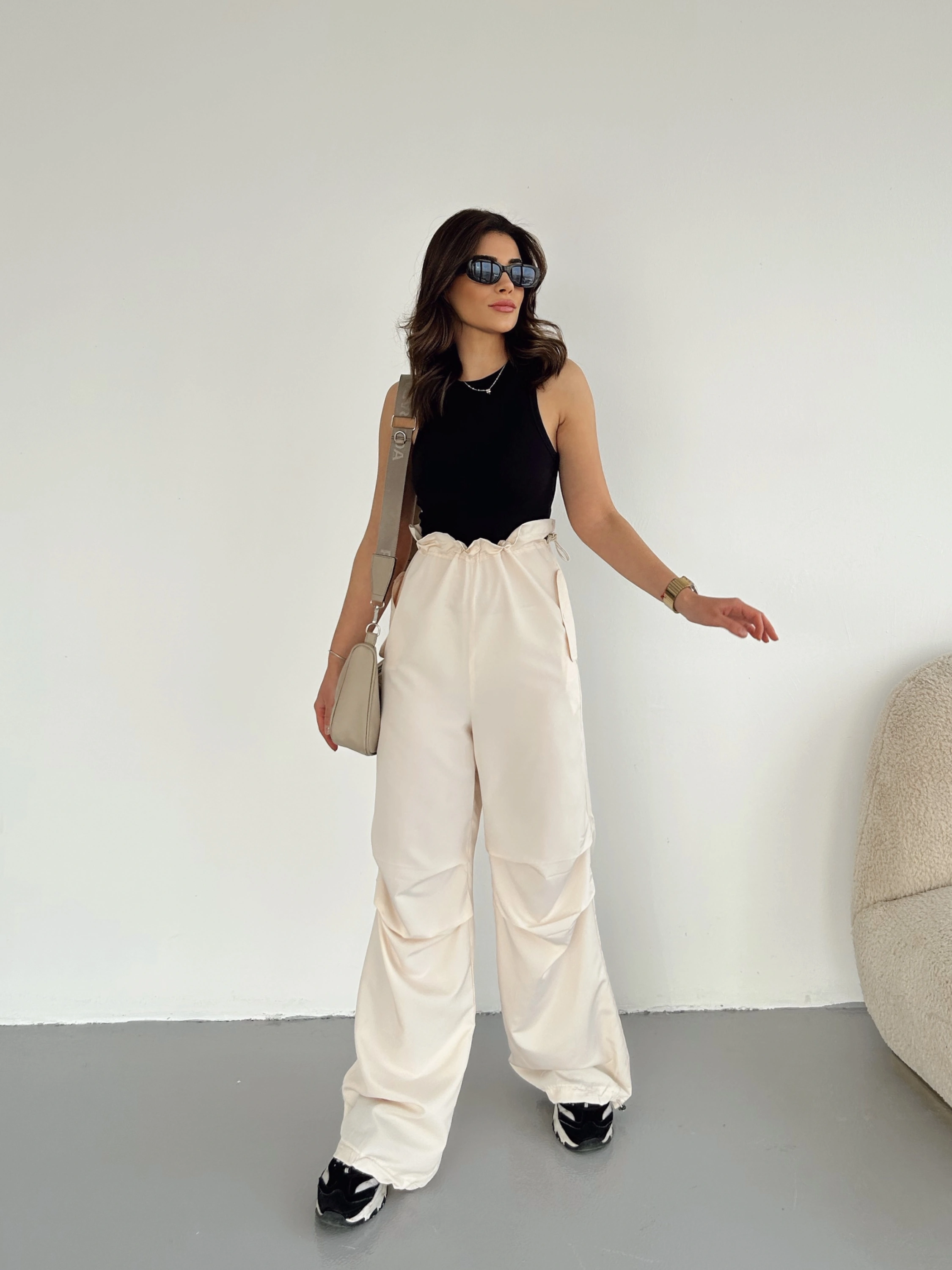 Kadın Paraşüt Kumaş Pantolon