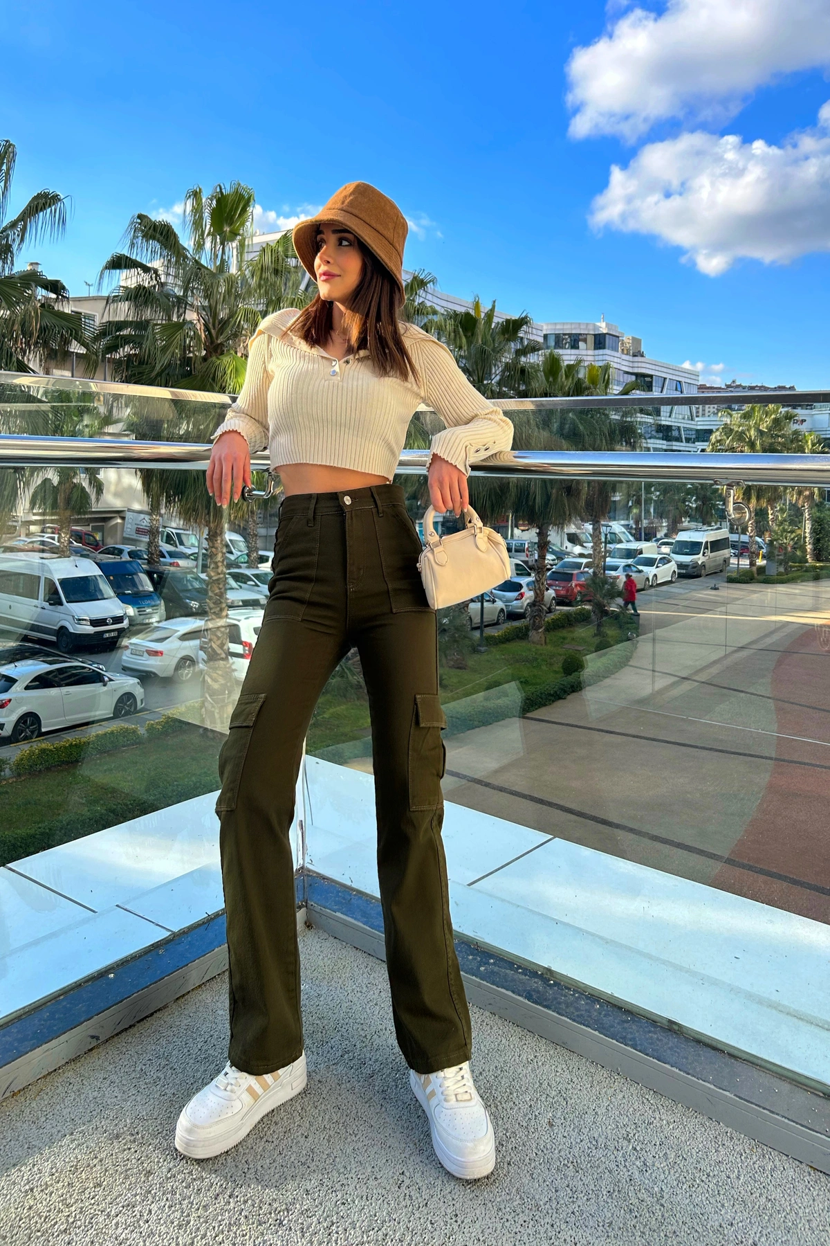 Pullaps Kadın Kargo Cepli Pantolon