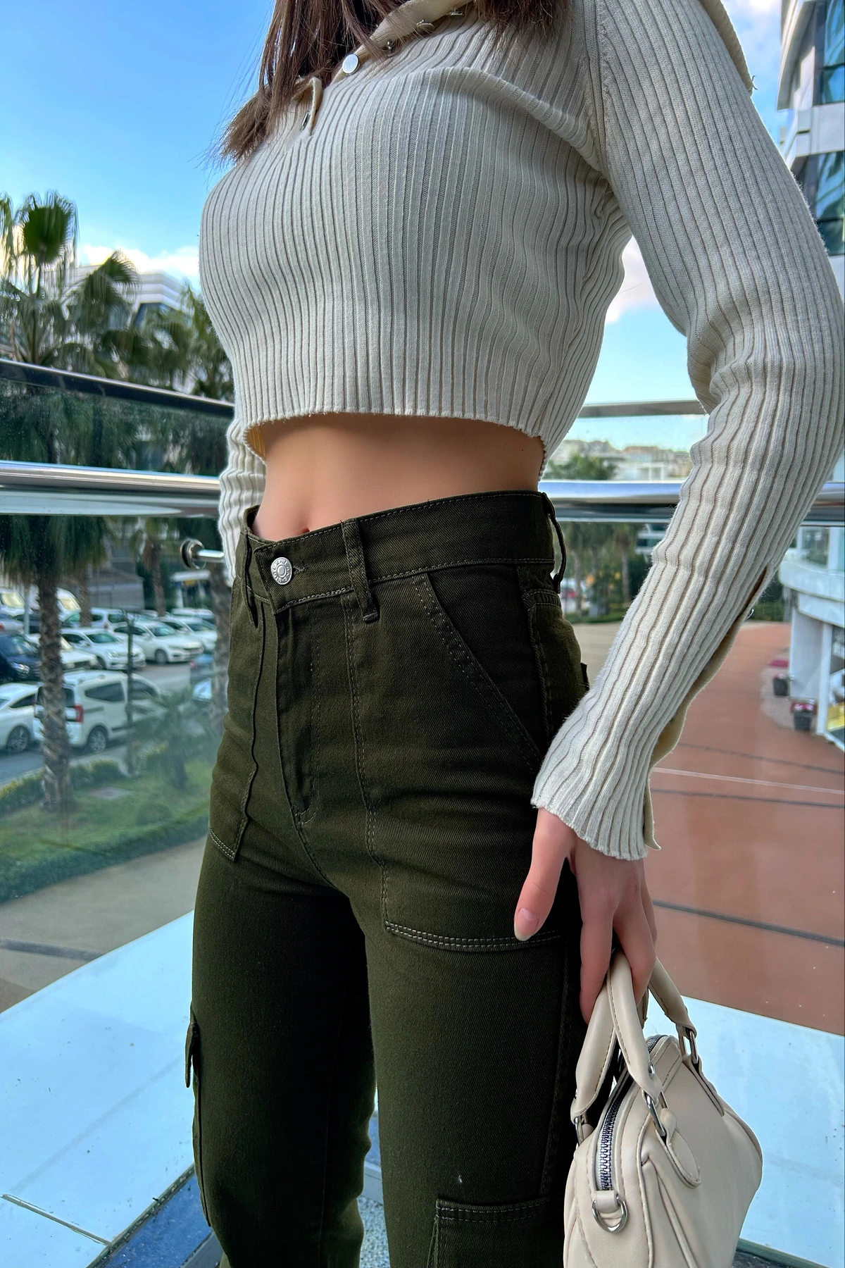 Pullaps Kadın Kargo Cepli Pantolon