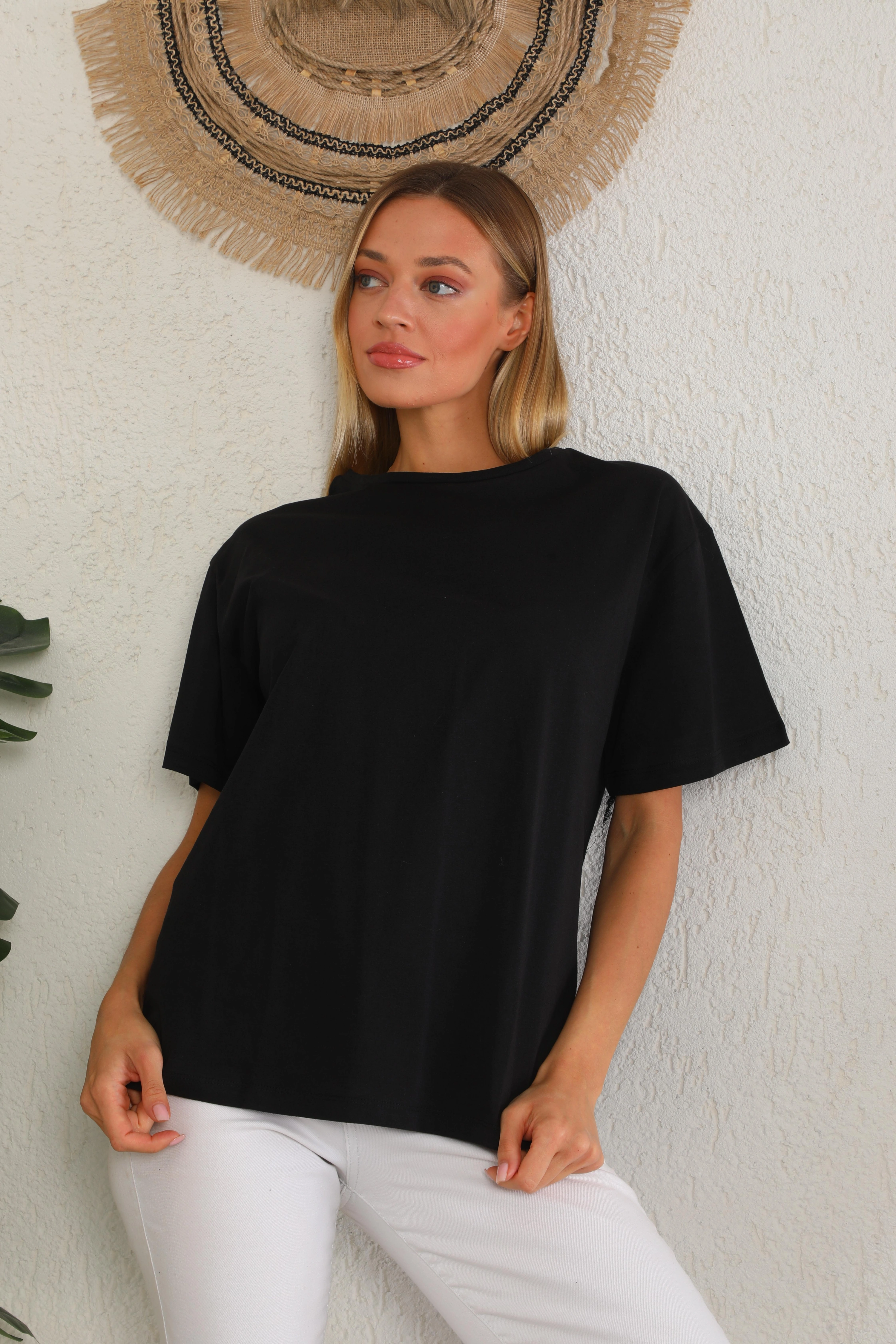 Arkası Baskılı Oversize Tişört