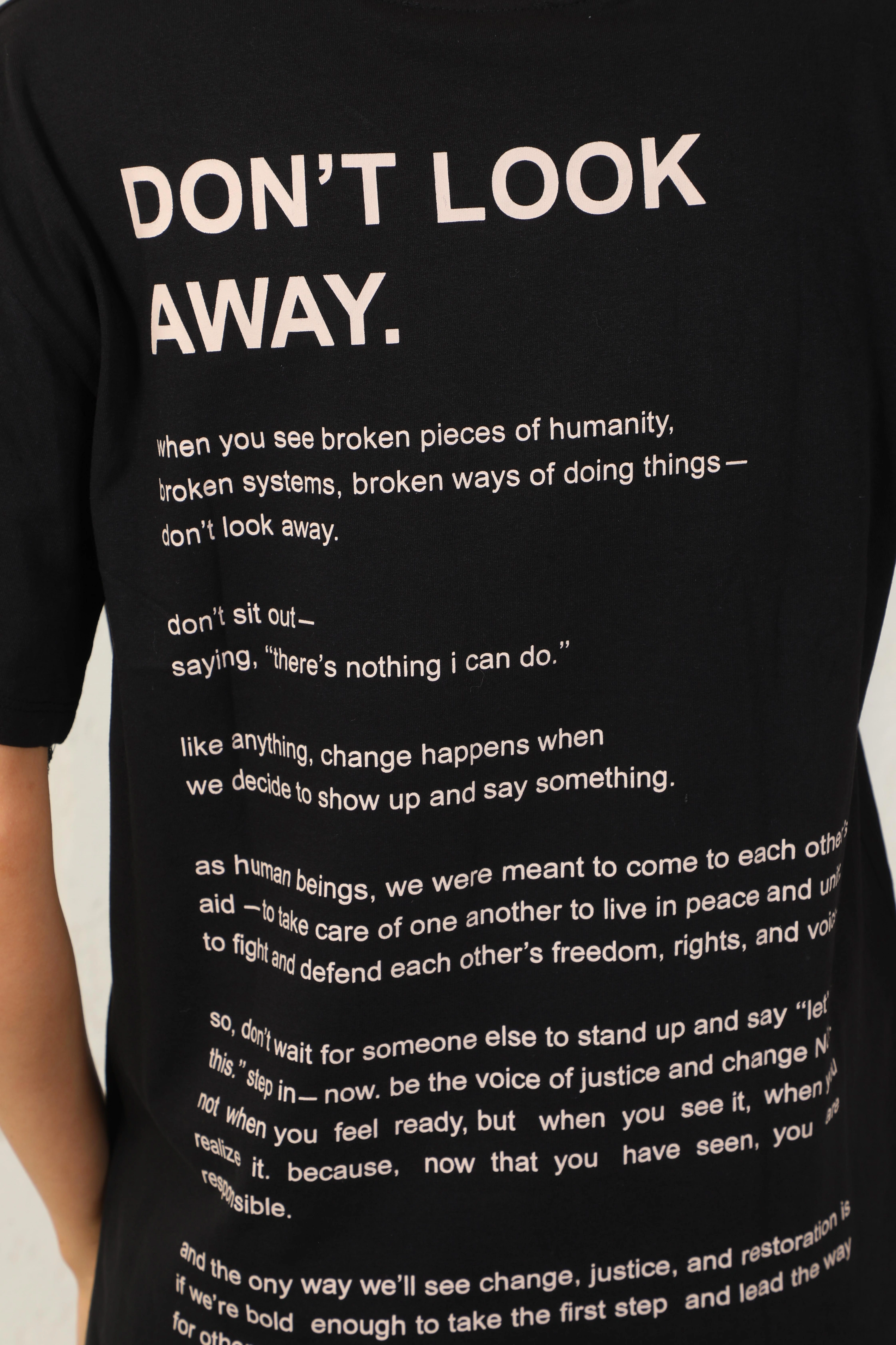 Arkası Baskılı Oversize Tişört