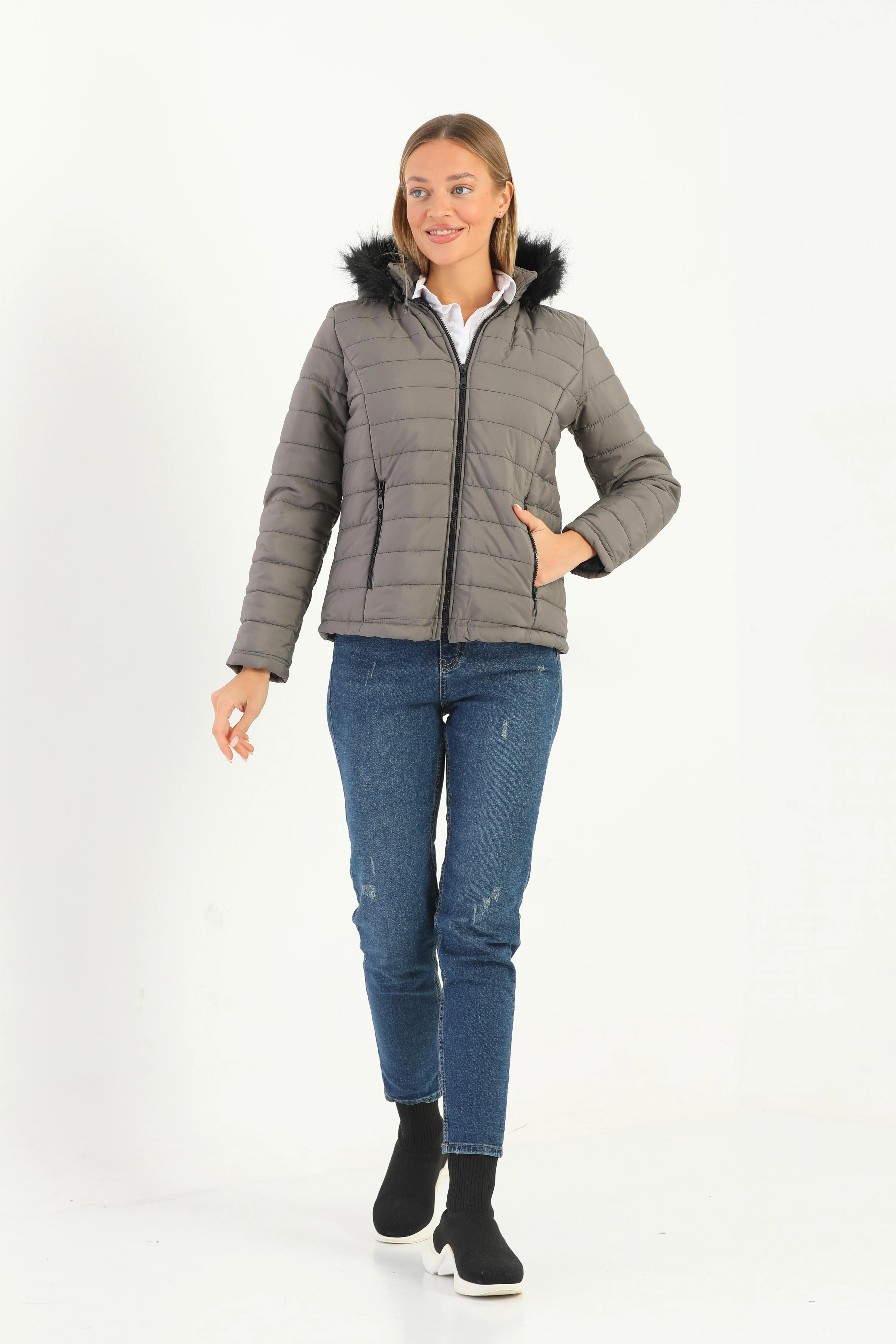 Kadın Kapitone mont