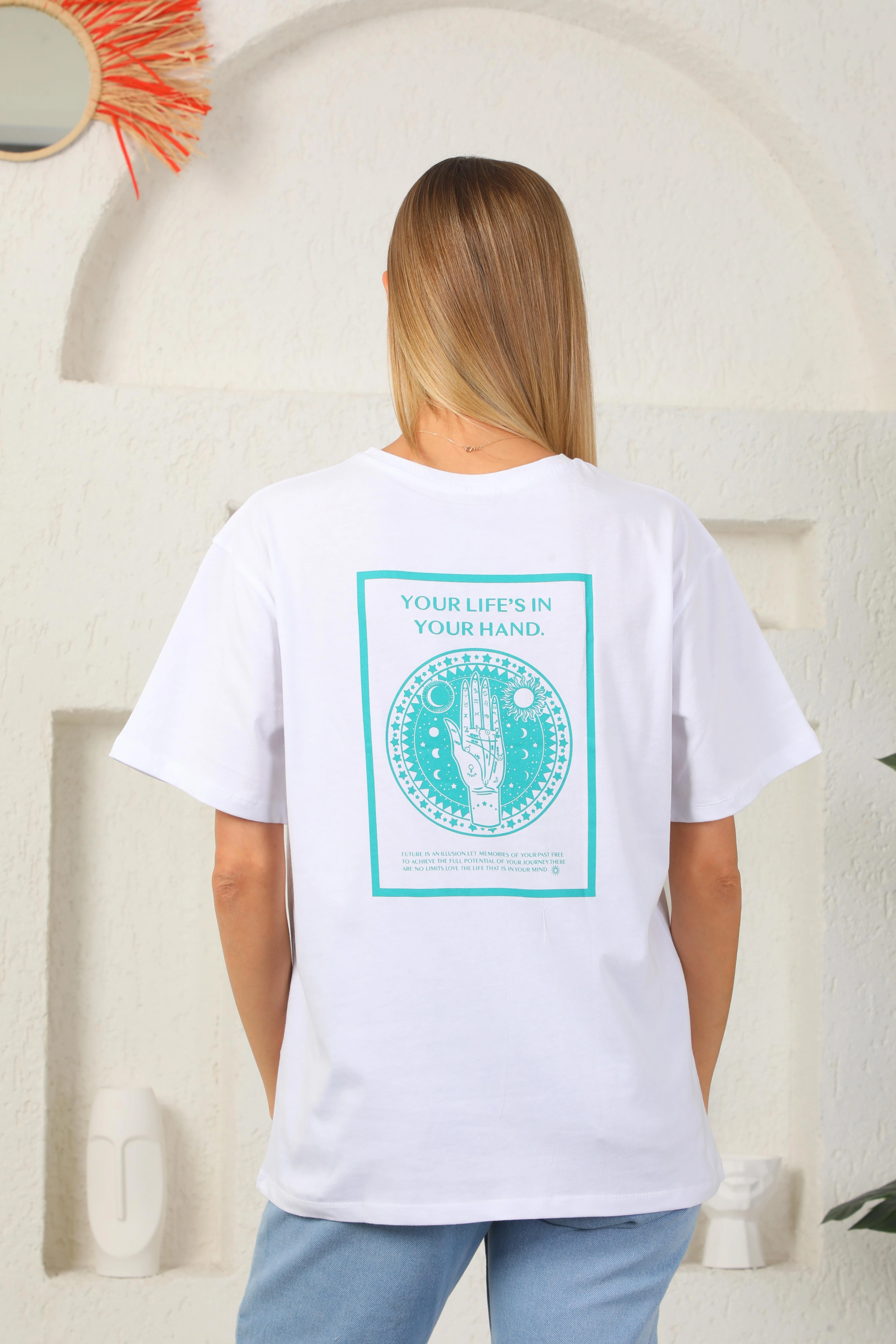 Ön Arka Baskını Oversize tişört