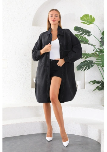 KADIN Kot Ceket Oversize Gömlek Elbise