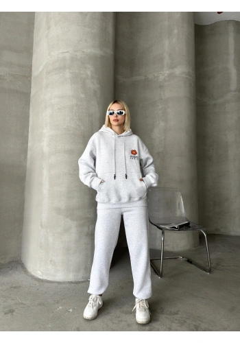 Pullaps Üç İplik Şardonlu Kanguru Cepli Takım