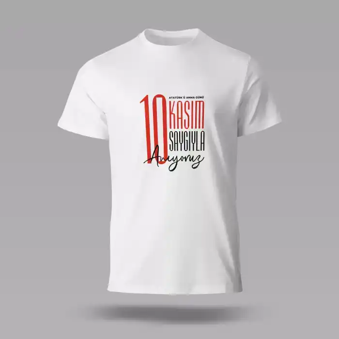 10 Kasım Baskılı Tişört 02 XXL