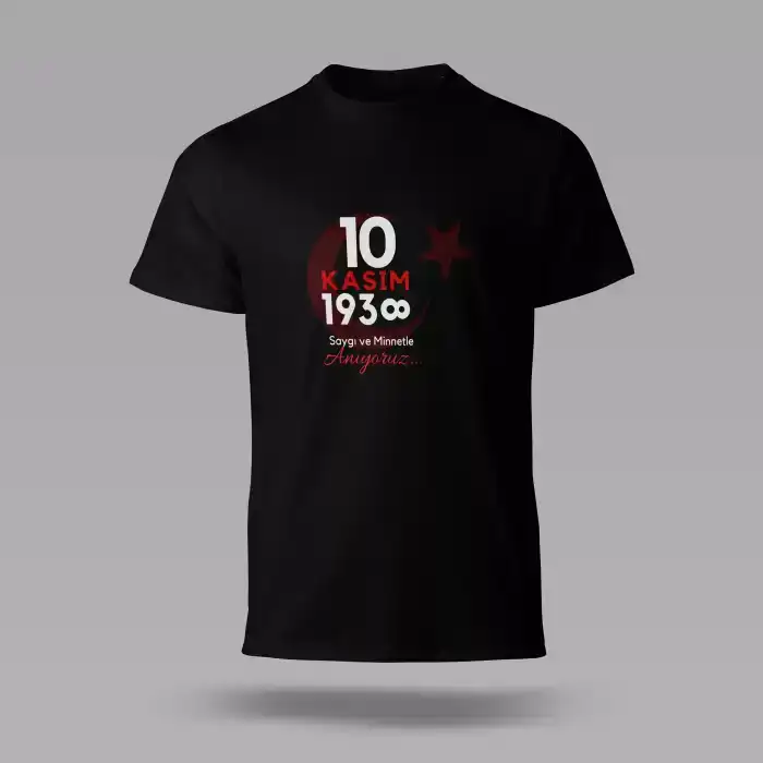 10 Kasım Baskılı Tişört 07 L
