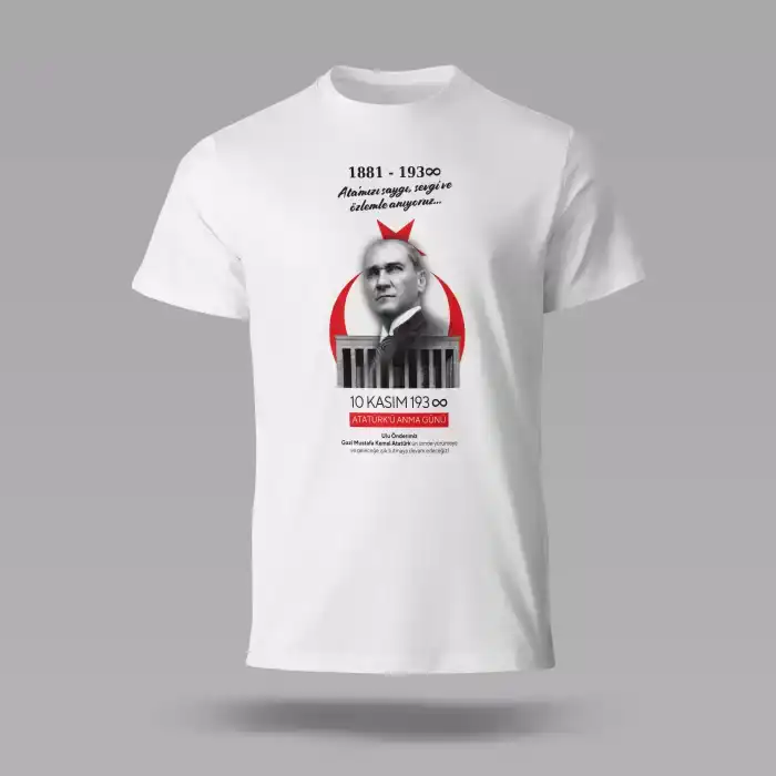 10 Kasım Baskılı Tişört 08 L