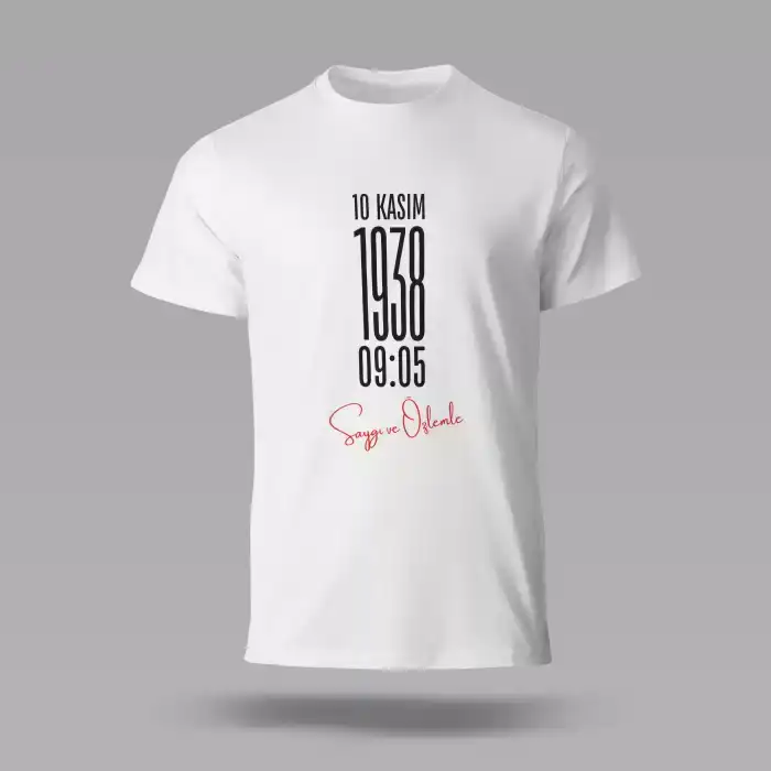10 Kasım Baskılı Tişört 09 M