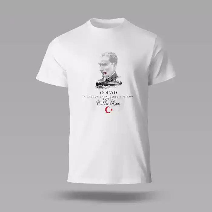 19 Mayıs Baskılı Tişört 04 XL