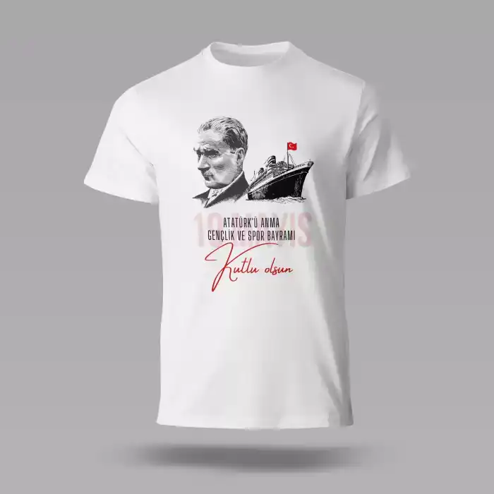19 Mayıs Baskılı Tişört 05 XL