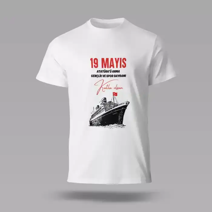 19 Mayıs Baskılı Tişört 06 XL
