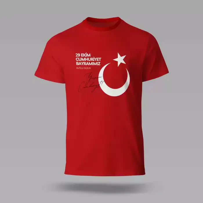 29 Ekim Baskılı Tişört 07 S