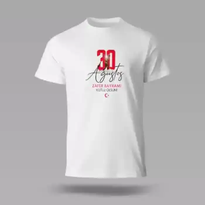 30 Ağustos Baskılı Tişört 04 M