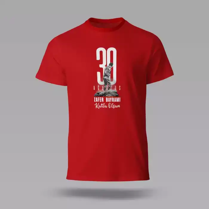 30 Ağustos Baskılı Tişört 10 M