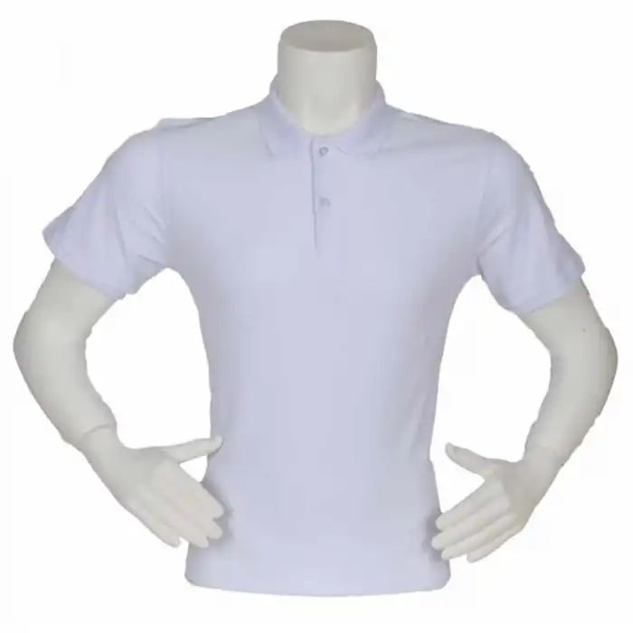 Dry Touch Yağmur Desen Lacoste T-Shirt Beyaz L
