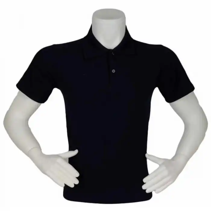 Dry Touch Yağmur Desen Lacoste T-Shirt Siyah L