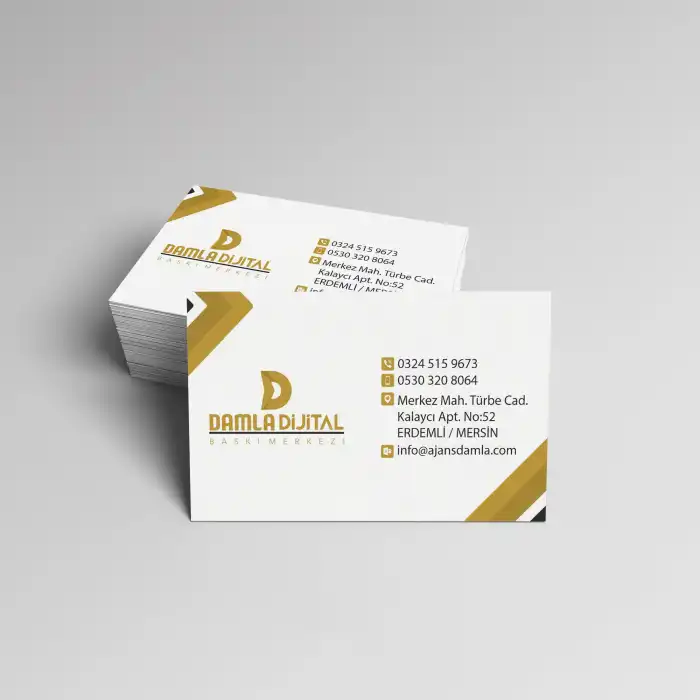 Kartvizit 350 Gr A. Bristol Altın Yaldızlı