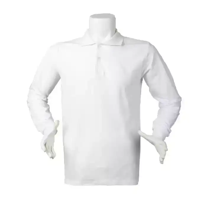 Lacoste Polo Yaka Uzun Kol - BEYAZ 3XL