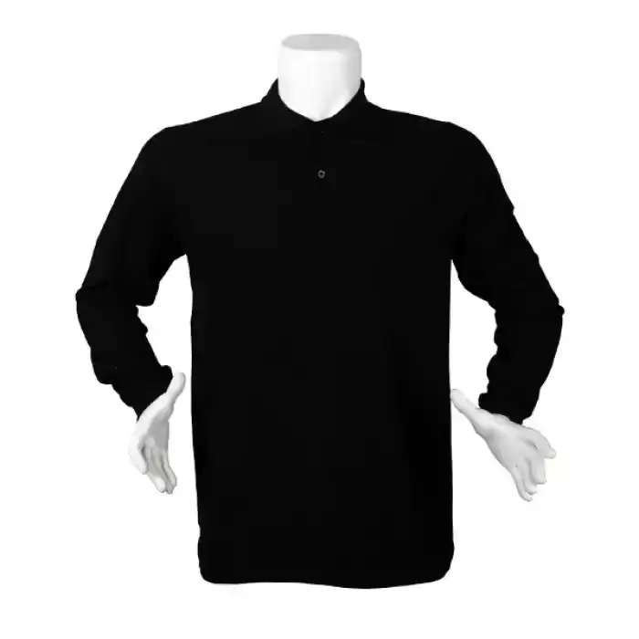 Lacoste Polo Yaka Uzun Kol - SİYAH 3XL