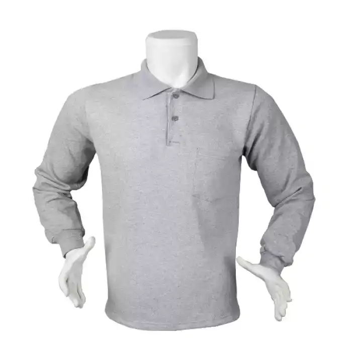Polo Yaka Sweet Uzun Kol - GRİ L