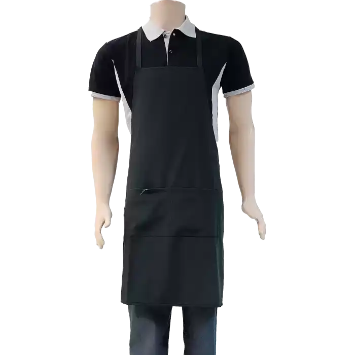 Premium Boydan Askılı Önlük Siyah