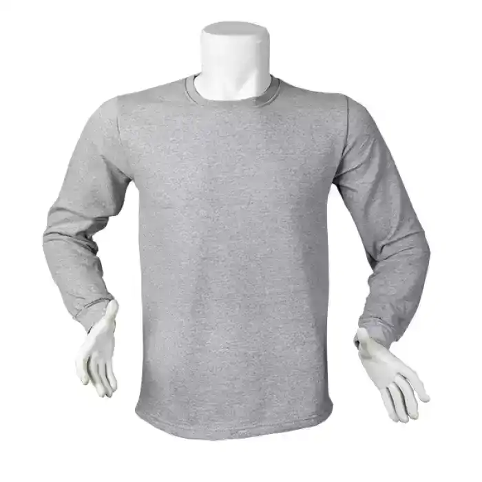 Sıfır Yaka İki İplik STR Sweatshirt Gri S