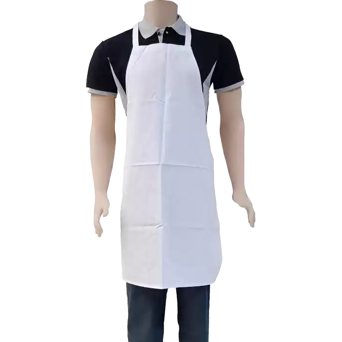 Standart Boydan Askılı Cepsiz Önlük Beyaz