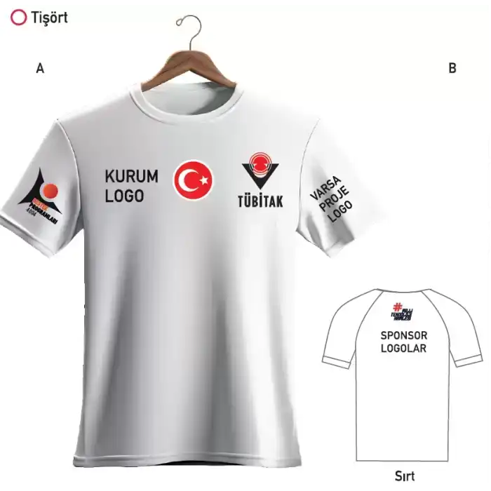 Tübitak Tişört 4004 Beyaz S
