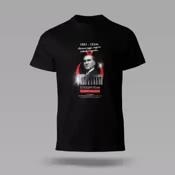 10 Kasım Baskılı Tişört 03 M