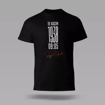 10 Kasım Baskılı Tişört 04 M
