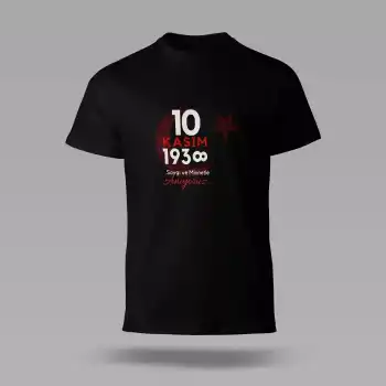 10 Kasım Baskılı Tişört 07 XL