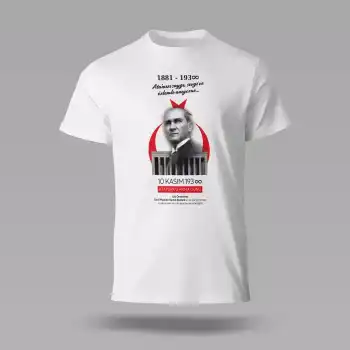 10 Kasım Baskılı Tişört 08 L