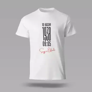 10 Kasım Baskılı Tişört 09 XL
