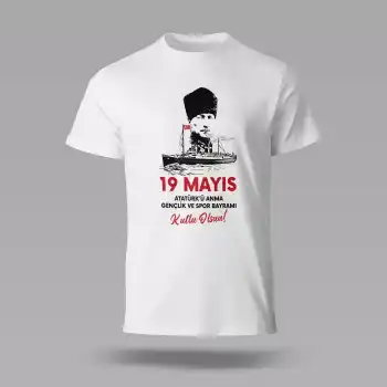 19 Mayıs Baskılı Tişört 03 XXL