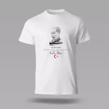 19 Mayıs Baskılı Tişört 04 M