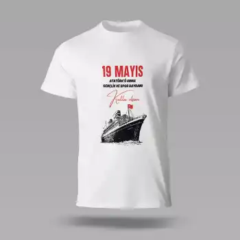 19 Mayıs Baskılı Tişört 06 S