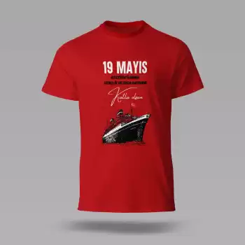 19 Mayıs Baskılı Tişört 07
