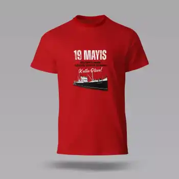 19 Mayıs Baskılı Tişört 08 S